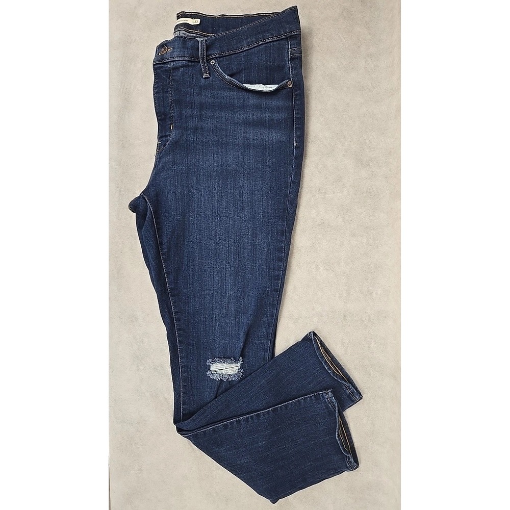 Levis 311 Womens Size 33 (Sz 16) Shaping Skinny Jeans Slim Fit‎ Distressed Denim